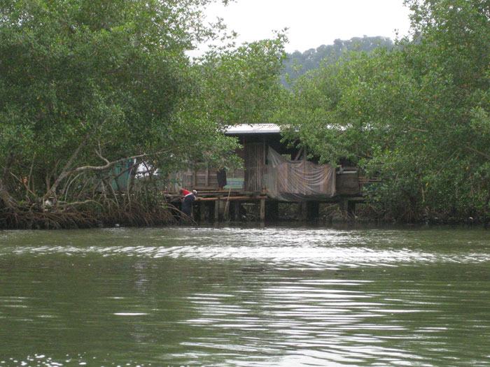 House along Panama coast