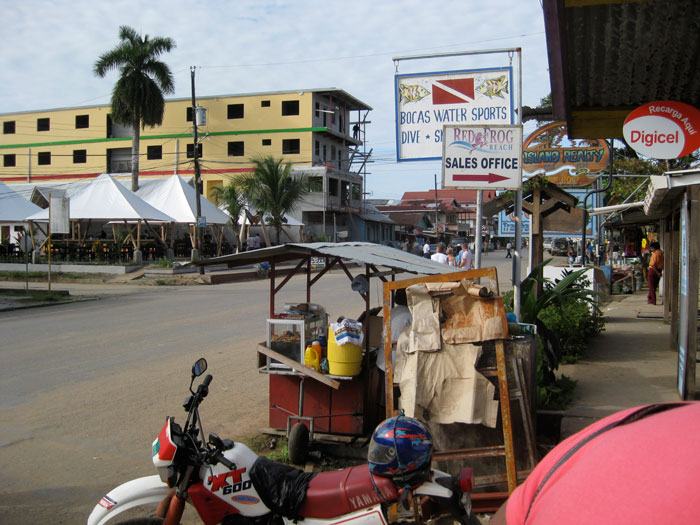 Main street in Bocas Del Toro, Panama