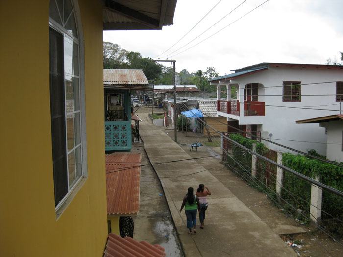 View of Yaviza from hotel looking north