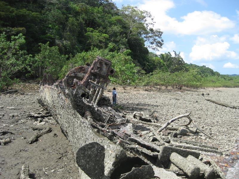 Rusted ship wreck