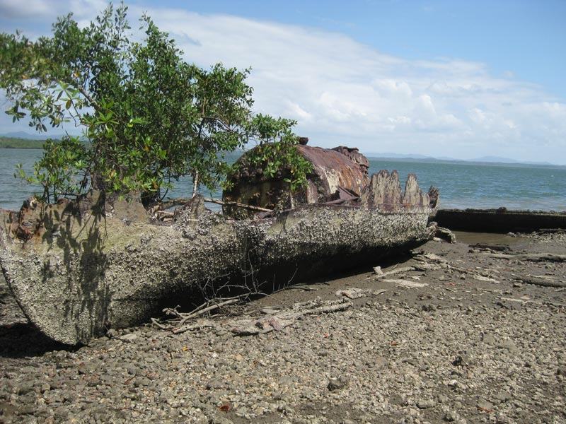 Rusted ship wreck
