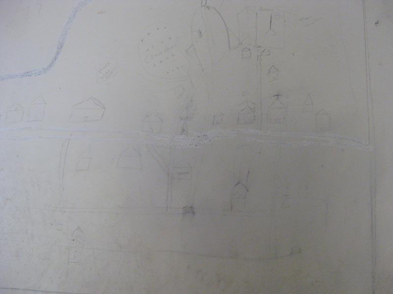 Map of Rio Congo on police station wall