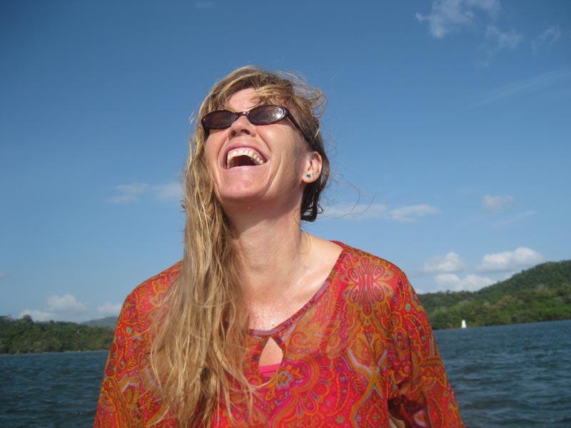 Heike enjoys the moment